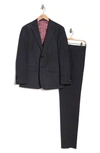 ENGLISH LAUNDRY ENGLISH LAUNDRY MUTED PLAID TWO BUTTON NOTCH LAPEL SUIT