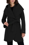 Tahari Marilyn Belted Coat In Black