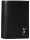 Saint Laurent Tiny Cassandre Card Holder In Black