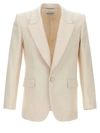 Saint Laurent Wool Gabardine Jacket In Beige