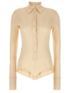 Sportmax Woman Bodysuit Ivory Size L Viscose In Beige