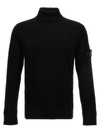 Stone Island Ribbed Knit In Black