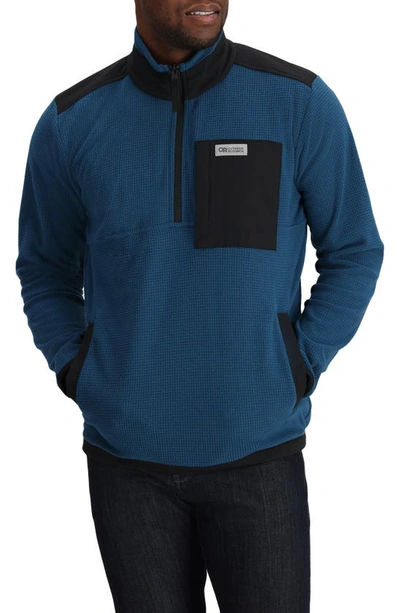 OUTDOOR RESEARCH TRAIL MIX COLORBLOCK QUARTER ZIP PULLOVER