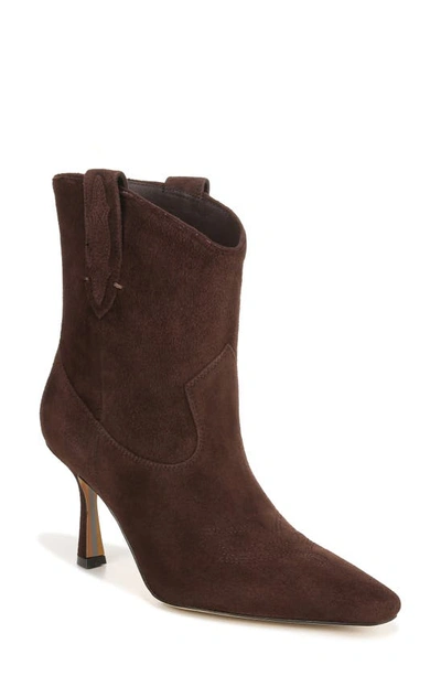 Sam Edelman Moe Stiletto Bootie Chocolate In Chocolate Brown