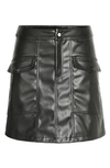 Noisy May Andy Faux Leather Miniskirt In Black
