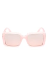Moncler Promenade Rectangle-frame Sunglasses In Candy Pink/ Gold / Peach