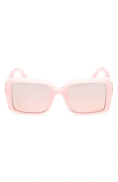 Moncler Promenade Square Acetate Sunglasses In Pink