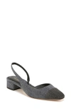 Veronica Beard Cecile Sling Womens Slip On Dressy Slingback Heels In Black/ Indigo Blue
