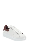 Alexander Mcqueen Women's Oversized Embellished Leather Low-top Sneakers In Darkburgundy