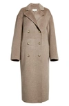 Loulou Studio Double Breasted Wool & Cashmere Coat In Beige Melange