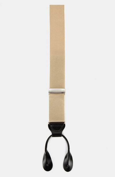 Trafalgar The Hudson Brace Suspenders In Buff Khaki