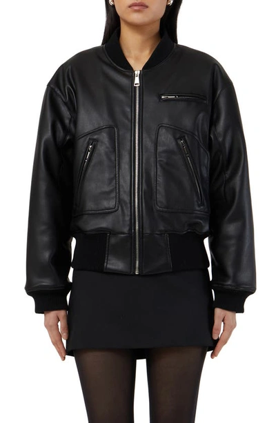 Apparis Chaz Faux Leather Coat In Black