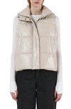 APPARIS ROCKY CRINKLE FAUX LEATHER HOODED PUFFER VEST