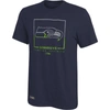 OUTERSTUFF NAVY SEATTLE SEAHAWKS COMBINE AUTHENTIC CLUTCH T-SHIRT