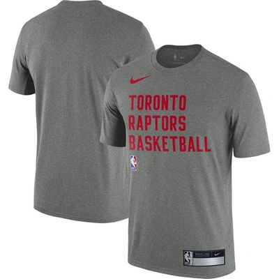Nike Toronto Raptors  Men's Dri-fit Nba Practice T-shirt In Heather Gray
