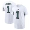 NIKE NIKE JALEN HURTS  WHITE PHILADELPHIA EAGLES  PLAYER NAME & NUMBER T-SHIRT