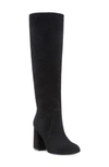 Stuart Weitzman Sofia Zip 75 Suede Knee-high Boot In Black Suede