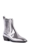 Seychelles Hold Me Down Womens Textured Leather Chelsea Boots In Silver