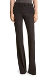 Michael Kors Haylee Stretch Virgin Wool Flare Leg Pants In Banker Melange