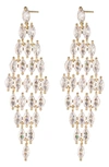 Eye Candy Los Angeles Karla Cz Chandelier Drop Earrings In Gold