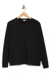 James Perse Cotton French Terry Relaxed Sweater In Black