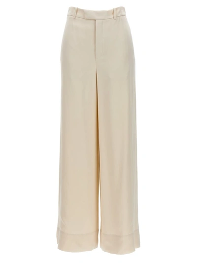 Saint Laurent Women Palazzo Pants In Craie