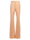 Valentino Wool Tailoring Pants With Pockets And Flared Leg In Beige