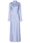 Lapointe Satin Midi Dress In Celeste