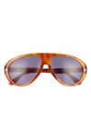 Tom Ford Camillo-02 60mm Aviator Sunglasses In Blonde Havana / Blue