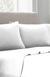 Linum Home Textiles 400 Thread Count Luxury Solid Sateen King Pillowcase In Snow