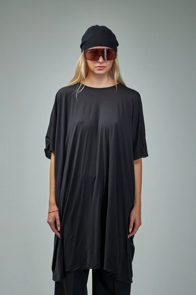 Rick Owens Drkshdw Black Minerva T Midi Dress In Black  