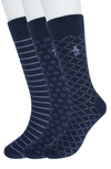 ORIGINAL PENGUIN MULANEY GRID ESSENTIAL CREW SOCKS