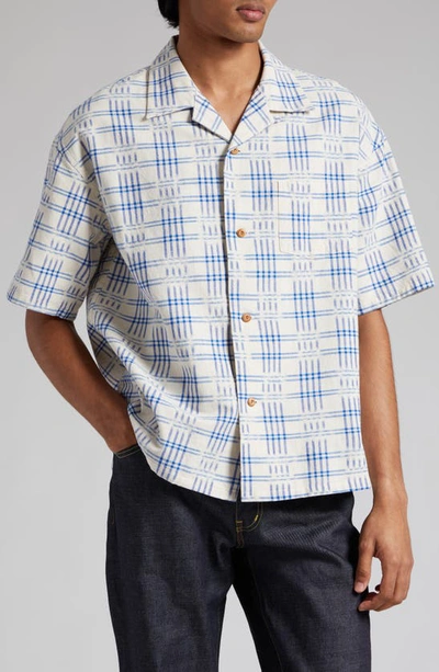 Visvim Crosby Convertible-collar Cotton And Linen-blend Shirt In Neutrals