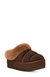 UGG TAZZLITA GENUINE SHEARLING TRIM PLATFORM SLIPPER