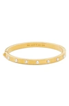 Kate Spade Slim Bangle In White/ Gold