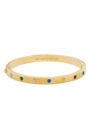 Kate Spade Set In Stone Hinged Bangle In Gold