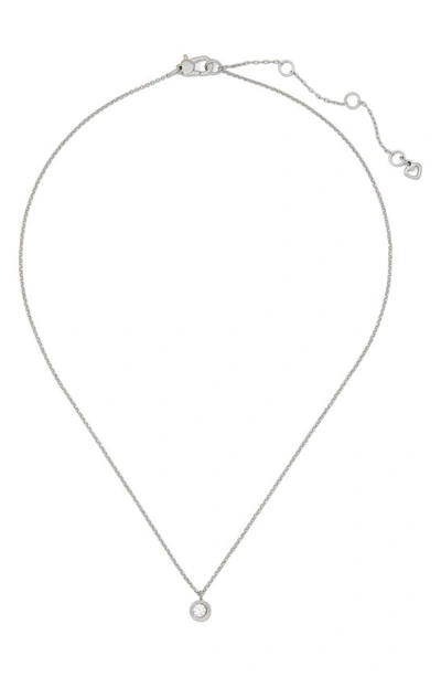 Kate Spade Mini Pendant Necklace In Silver