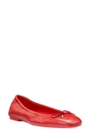 Stuart Weitzman Bardot Lambskin Bow Ballerina Flats In Cherry