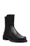 Stuart Weitzman Bold Suede Moto Ankle Boots In Black