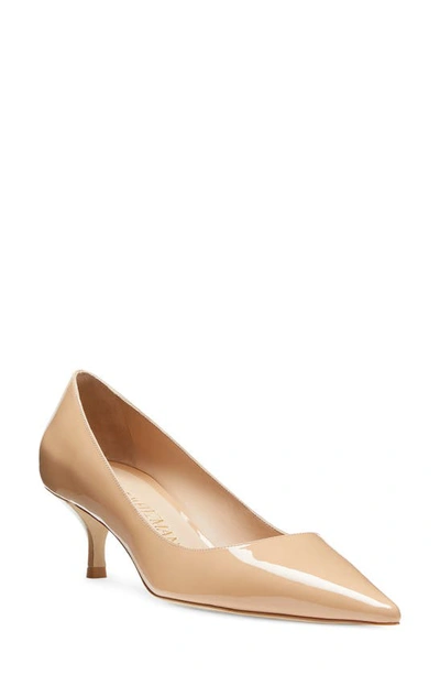 Stuart Weitzman Stuart Patent Kitten Pumps In Multi