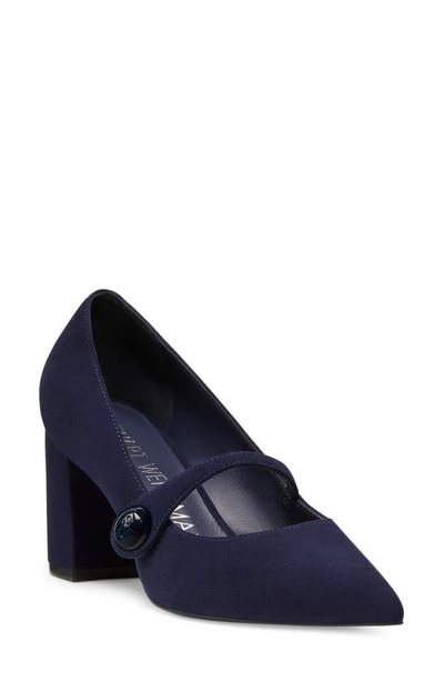 Stuart Weitzman Women's 75 Pointed Toe Mary Jane Pumps In Blue