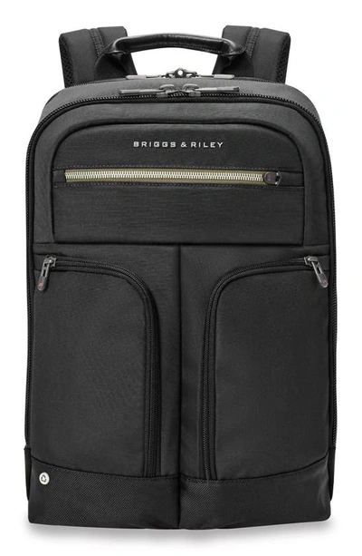 Briggs & Riley Hta Slim Expandable Backpack In Black