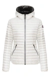 Colmar New Futurity Water Repellent Hooded Rain Jacket In White-dark Steel