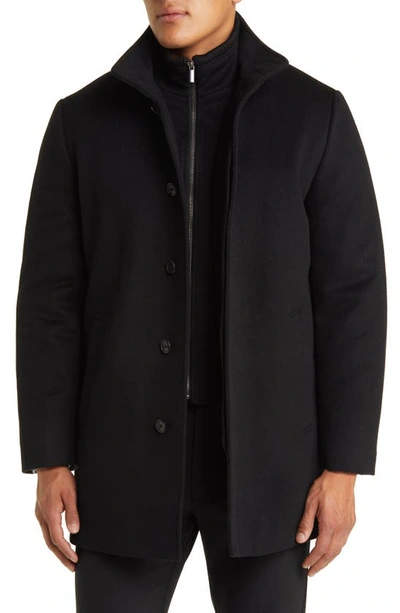 Cardinal Of Canada Mont Royal Insulated Wool & Cashmere Jacket With Bib In Black