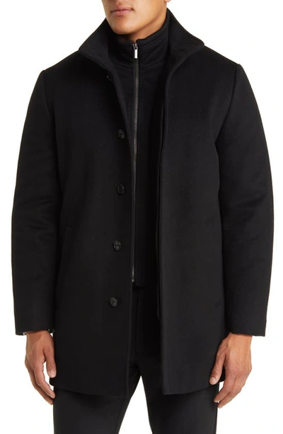 Cardinal Of Canada Men's Mont Royal Wool & Cashmere Car Coat In Black