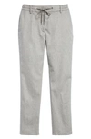 Eleventy Stretch Flannel Drawstring Pants In Grigio Chiaro Melange