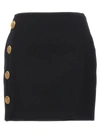 Balmain Lion Embossed-button Miniskirt
