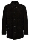 Brioni Funnel-neck Button-up Jacket In Black