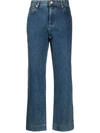 Apc New Sailor High-rise Straight-leg Jeans In Iab Light Blue