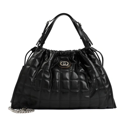 Gucci Deco Medium Tote Bag In Black